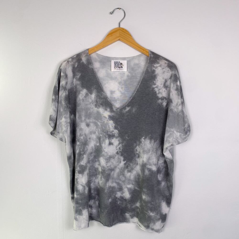 Free For Humanity Tie Dye Knit Pullover Shirt